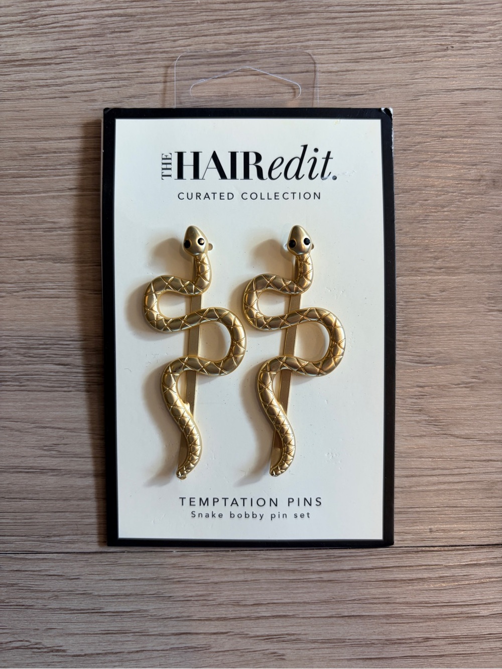 Gold Snake Temptation Bobby Pin Set